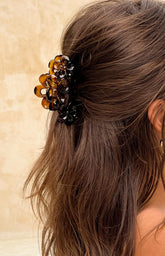 Tam Brown Flower Hair Claw